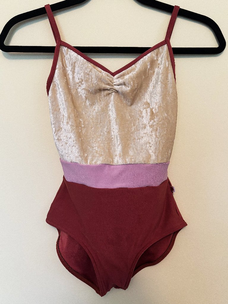 Yumiko Crushed Velvet Women's Leotard Size Adult Small